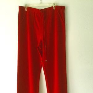 St. John Knit Red Slacks Size XL